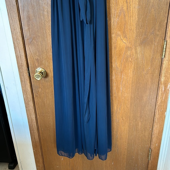 Azazie Navy Blue Maxi Dress - Picture 3 of 9